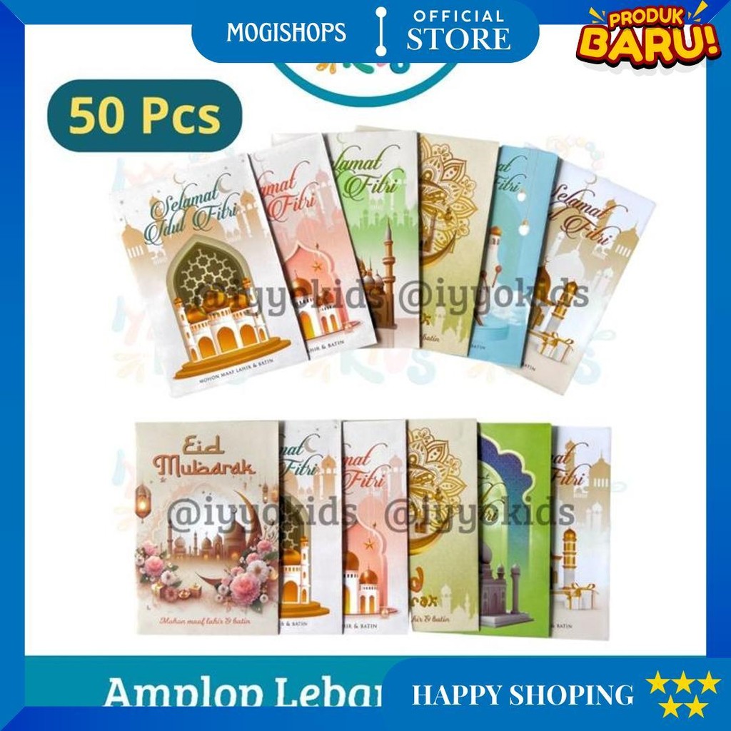 

Iyyo Kids | Isi 50 Lembar Amplop Thr Lebaran Idul Fitri Murah / Angpao Thr Motif Lucu D Gratis Ongkir