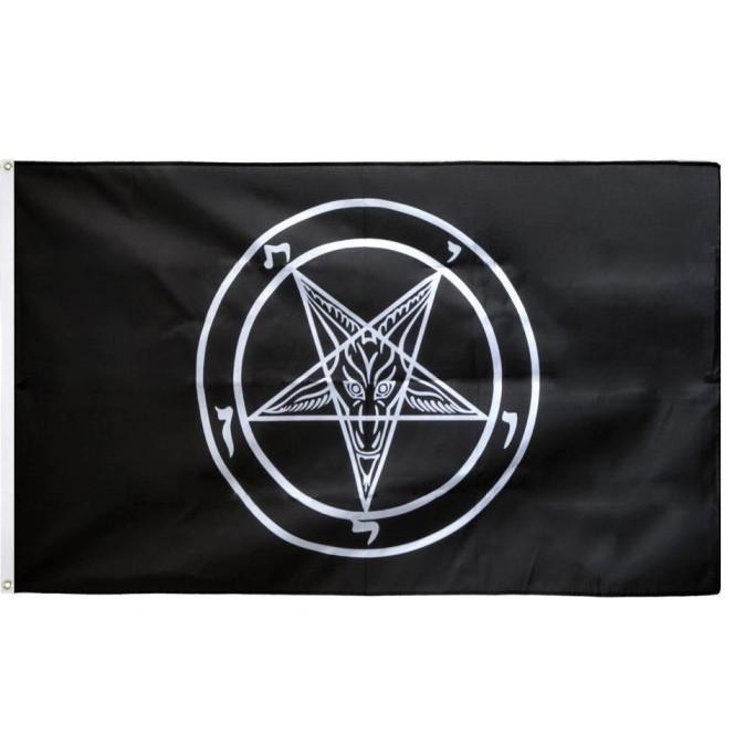 Terbaru, Bendera Baphomet - Lord Of Darkness / Pentagram