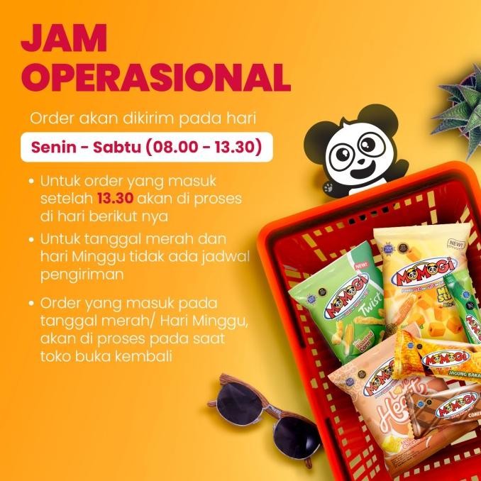 

Grosir Momogi Stick Jagung Bakar 12 Gr (1 Karton @ 12 Box)