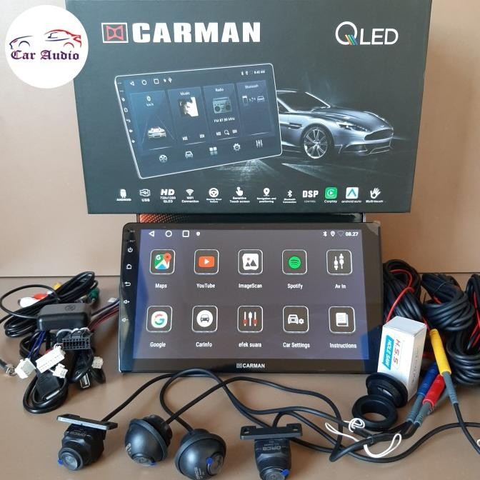 Sale Head Unit Android 9 Inch Carman + 360 Camera Android Ram 6/128 Gb Carman Qled