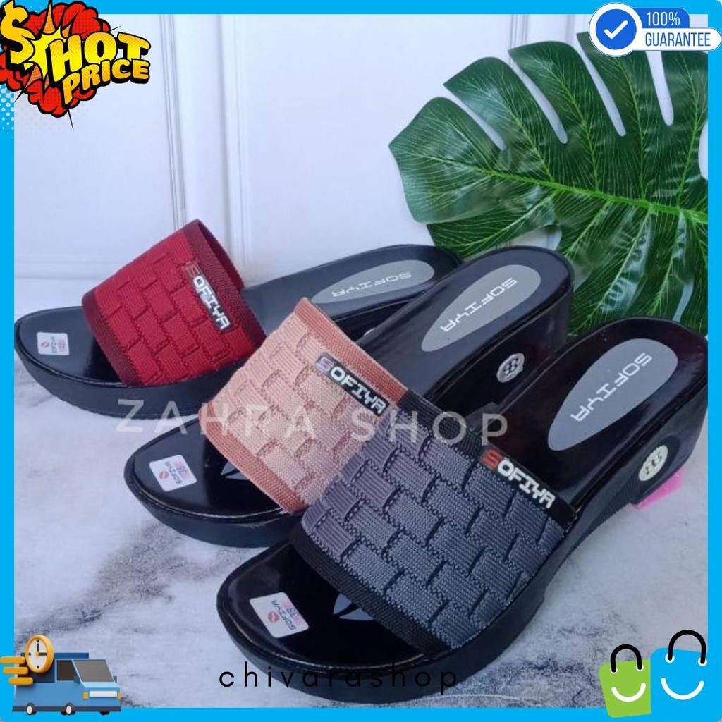 [Terbaru Best Seller] Terbaru Sandal Sofiya Original Lokal Rajut/Sandal Sofiya Rajut Terbaru/Wedges 