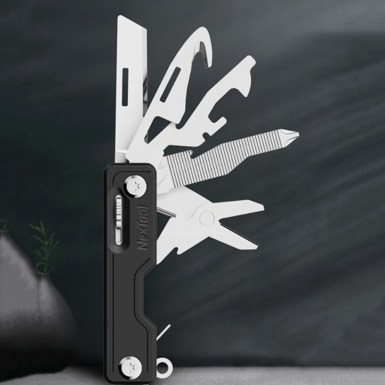 Pisau Lipat Multifungsi 10in1 Swiss Army Multitools EDC