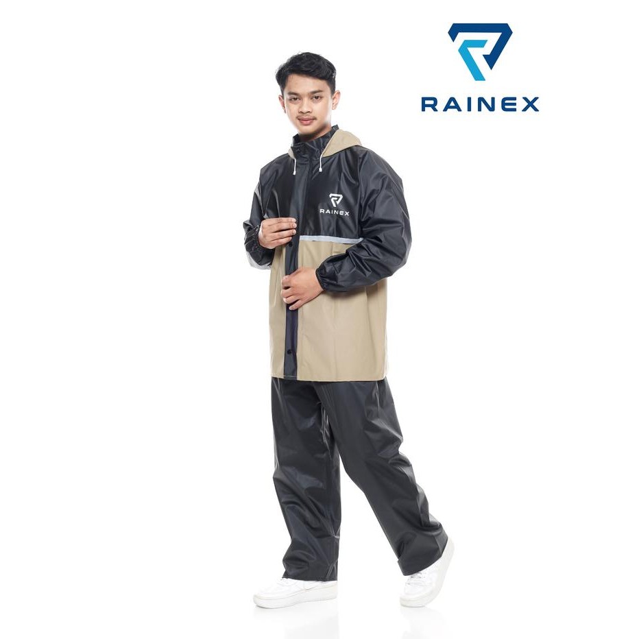 JAS HUJAN SET HOODIE PREMIUM QUALITY BY RAINEX RAINCOAT (Pria & Wanita) Anti Rembes,Desain Branded