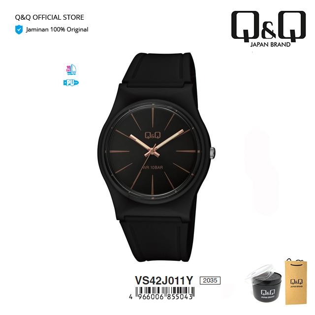Q&Q QnQ QQ Original Jam Tangan Original Arloji Casual Analog Rubber - VS42 VS42J Tahan Air 10 BAR