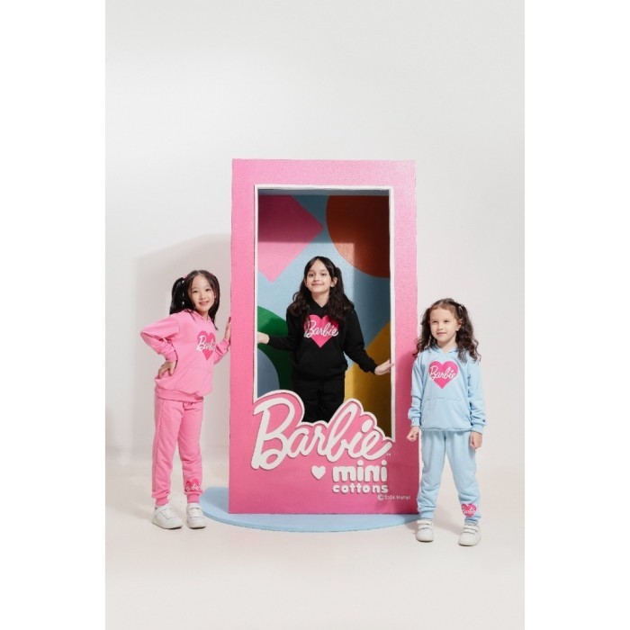 Barbie x Minicottons Hoodie Set Anak Perempuan 2-12 Tahun