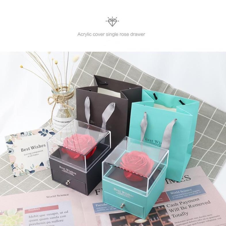 

SALE Eternal Rose Gift Box Kotak Perhiasan Bunga Mawar Kotak Hadiah Mawar Gift Box Mawar hy-120