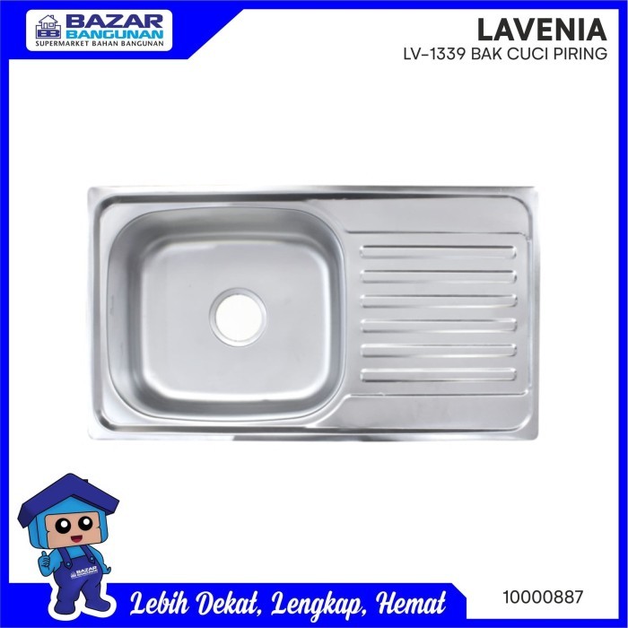 TERBARU SINK / BAK CUCI PIRING LAVENIA LV 1339 LV1339 LV-1339 STAINLESS STEEL