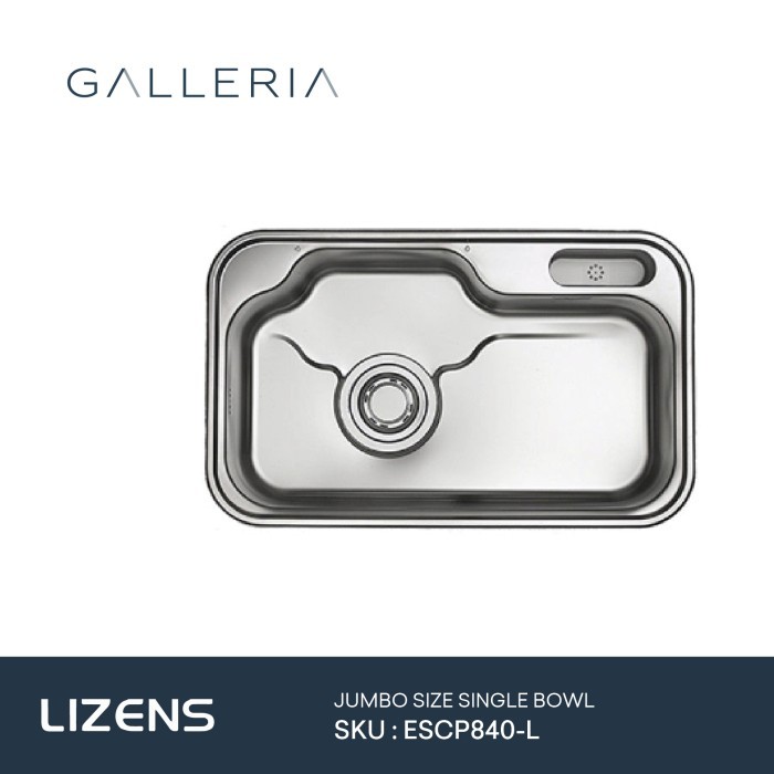 Lizens Jumbo Bowl Kitchen Sink ESCP840-L/ Bak Cuci Piring