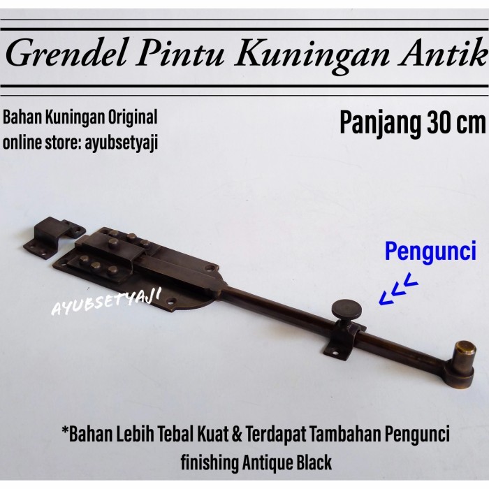 My Grendel Batavia Pintu Kuningan Portugis Panjang 30Cm Pengunci Pintu