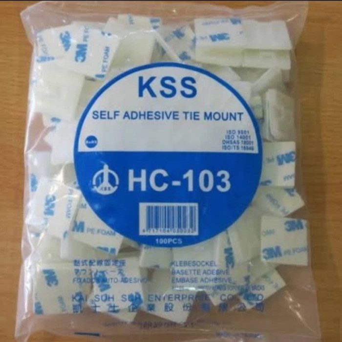 

KSS TIE MOUNT HC-101/HC-102/HC-103 SELF ADHESIVE TIE MOUNT PEREKAT 3M