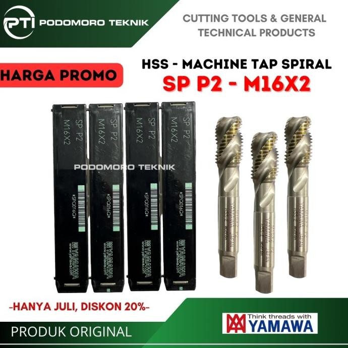 Tap Spiral M16X2 Tap Machine Spiral M16X2 Merek Yamawa