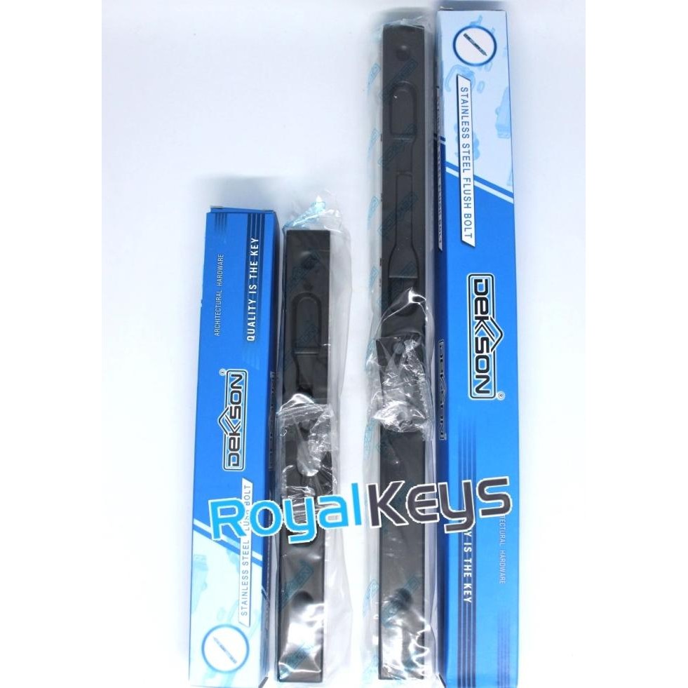 FLUSH BOLT DEKSON DEKKSON FB 040 8"+12" INCH HITAM GRENDEL SLOT PINTU TERMURAH