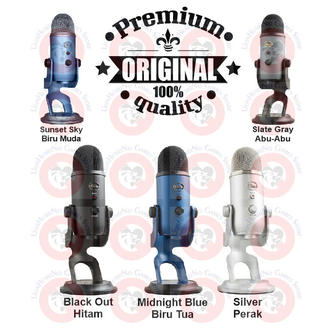 ORIGINAL BLUEYETI Blue YETI Usb MIC Microphone PREMIUM Streamer