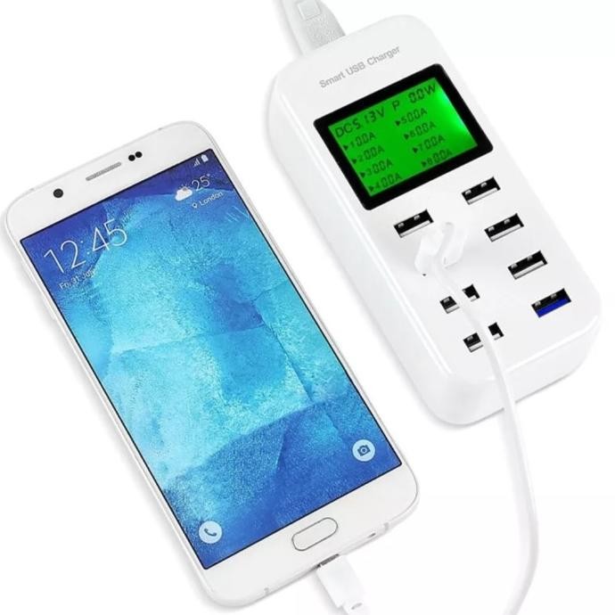 AVPRO i8Q 40w 8-port Smart USB Charger LCD Display w Quick Charge 3.0