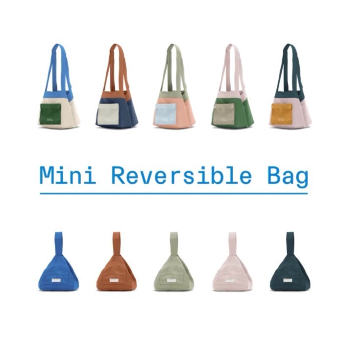 BEYOND THE VINES Mini Reversible Bag/tas nylon tote bag/tas kecil