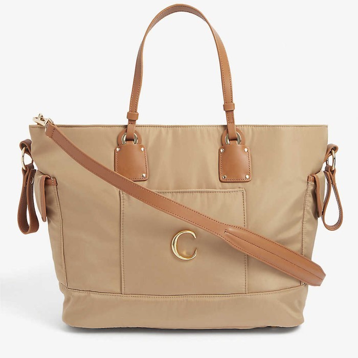 CHLOE Logo-embossed cotton changing bag Authentic/diaper bag/tas popok