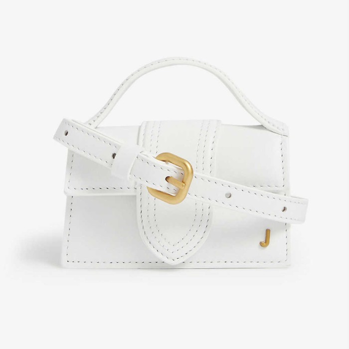 JACQUEMUS Le Petit Bambino mini leather top handle bag ORI/handbag