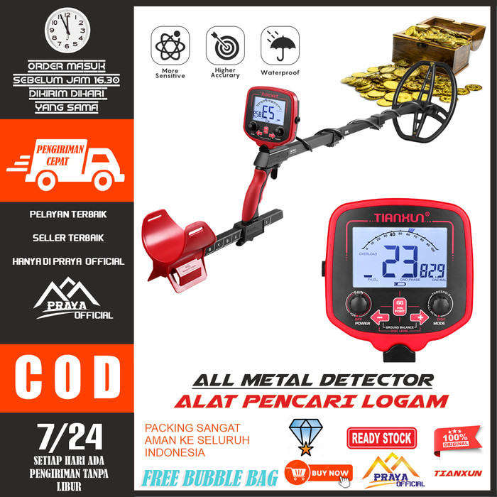 Tianxun Tx-850 Tx850 Metal Detektor Detector Emas Logam Gold Perak Ori
