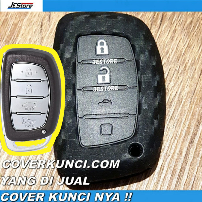 TERLARIS HYUNDAI CRETA 4BTN COVER KUNCI SARUNG CARBON HYUNDAI CRETA KUNCI COVER