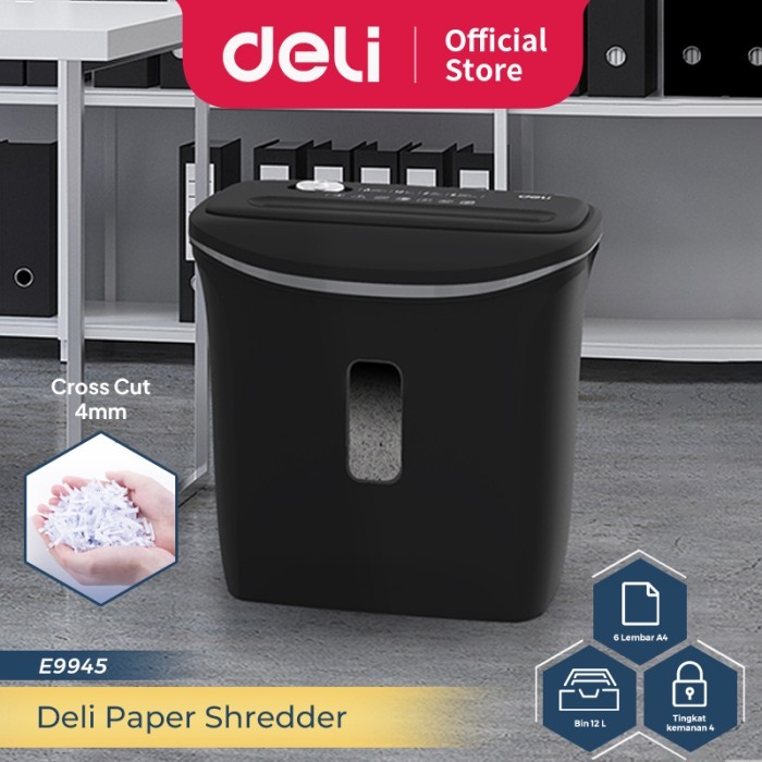 

TERBARU! Deli Penghancur Kertas Paper Shredder Kapasitas 6 Lembar 12 Ltr E9945