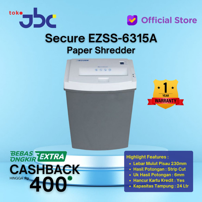 

PROMO! penghancur kertas SECURE EZSS 6315A / EzSS-6315A PAPER SHREDDER