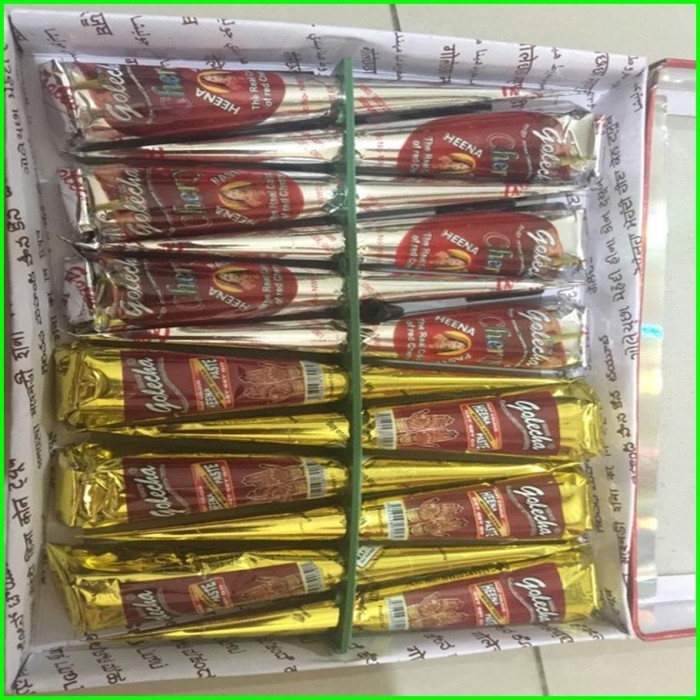 HOT SALE Golecha henna pacar kuku merah cabe maroon marun dan hitam black campu