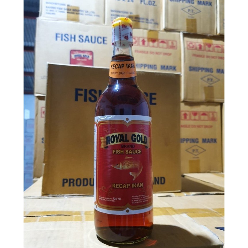 

terbaru !!! royal gold fish sauce kecap ikan 1 dus / 12 x 725ml ready