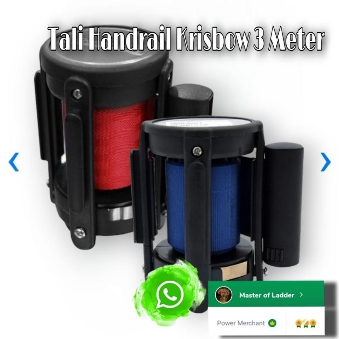 

Kepala tiang pembatas antrian 3MTR Handrail Krisbow - Merah/Biru