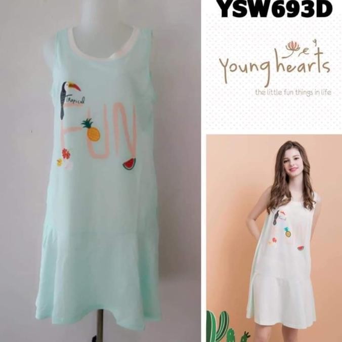 baru daster piyama baju tidur wanita young hearts branded murah rycsw693d
