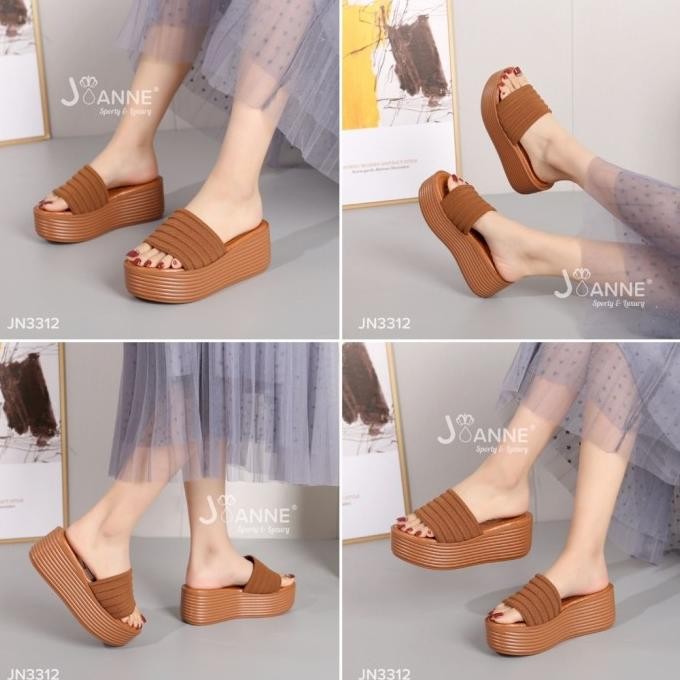 New Arrival, Sandal Wedges Wanita Joanne Jn3312 Import&Original