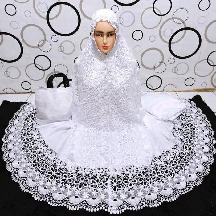 MUKENA SAROJA RENDA MUKENA SUTRA BORDIR MEWAH PRADA KHADIJAH RENDA