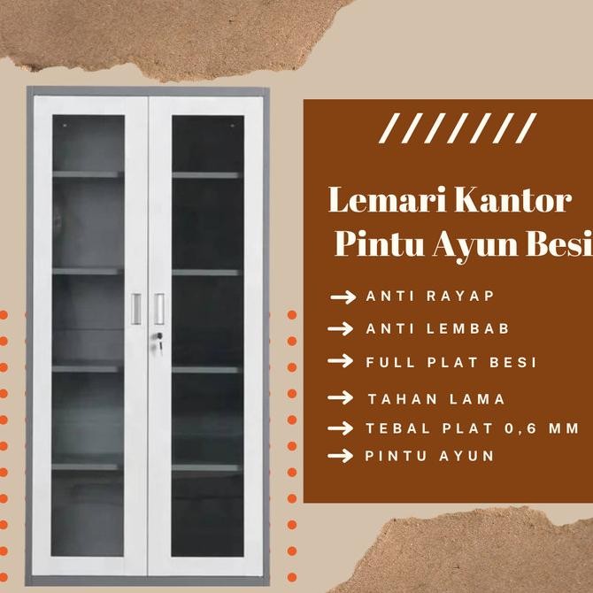 

BEBAS ONGKIR - Lemari Arsip / Lemari kaca / Lemari Kantor / Lemari buku