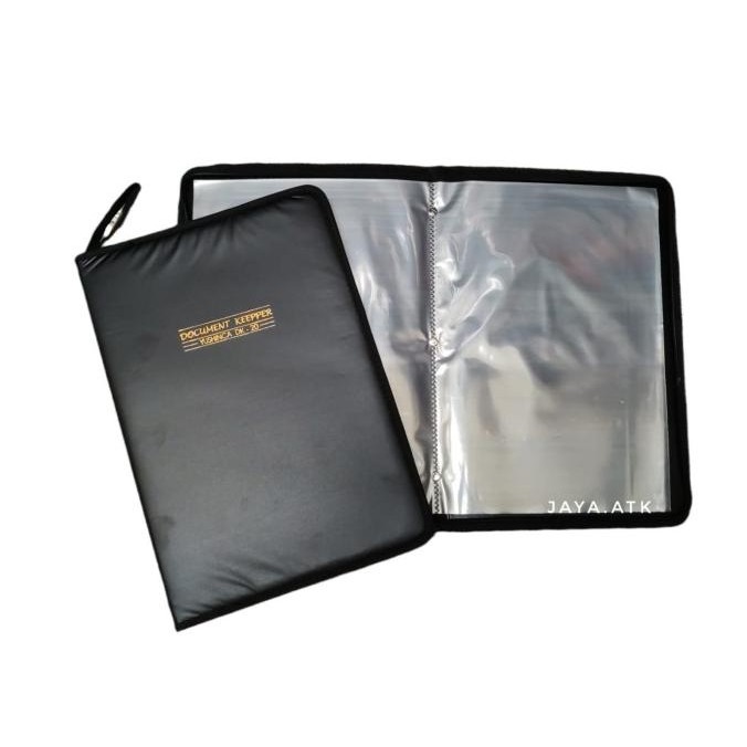 

MAP DOKUMEN CLEAR HOLDER IJASAH SLETING 20 LBR HITAM KULIT PVC KEEPER STOK TERBATAS