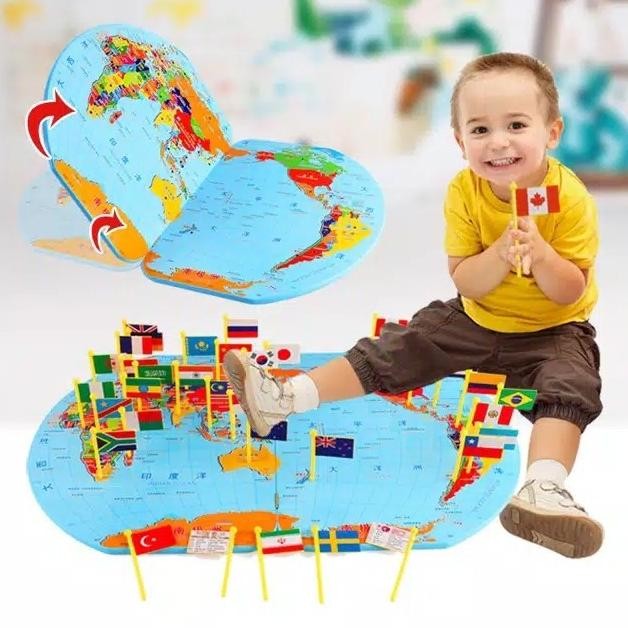 

MAINANEDUKASI ANAK BELAJAR PETA / MAP OF THE WORLD STOK TERBATAS