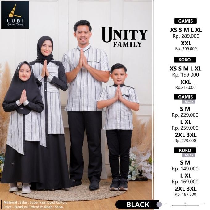 Ready Sarimbit Lubi Unity Family Black Terbaik