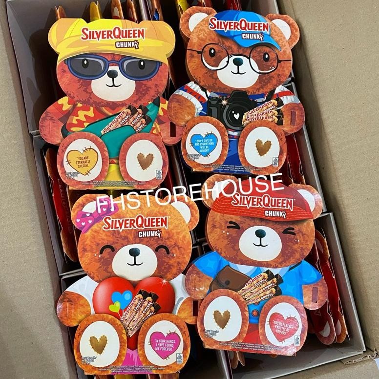 

SALE [ FHSTORE ] Silverqueen Chunky Bar edisi Valentine bear isi Mede 3 x 30gr silverqueen beruang coklat valentine coklat beruang un-123