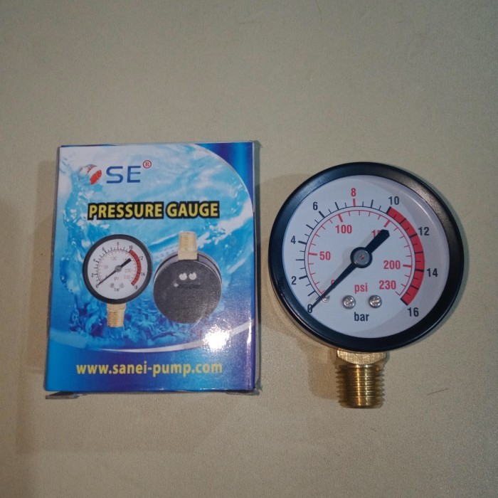 Pressure Gauge Dart 1/4"/ Pressure Meter/ Meteran Pompa Air/ Sparepart