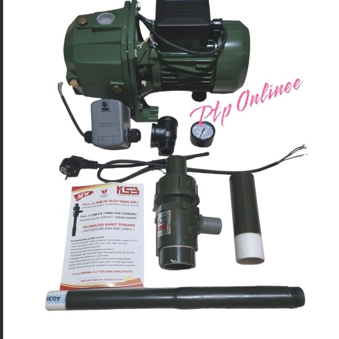 Pompa Air Jet Pump National Proco Dp 255 + Mata Jet Kim Hi Tech Ori
