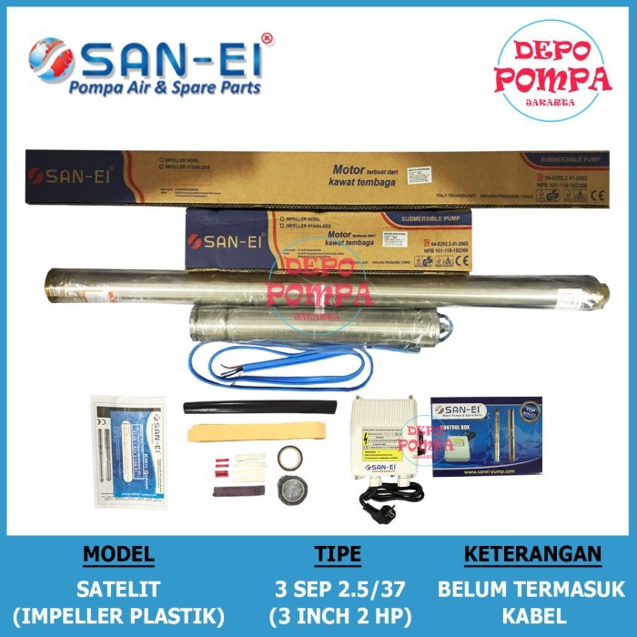 Pompa Air Satelit San Ei 3 Inch 2 Hp / Satelit 2 Hp Tanpa Kabel