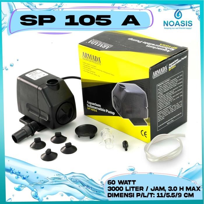 Pompa Air Celup Aquarium Armada Sp 105 A Submersible Pump