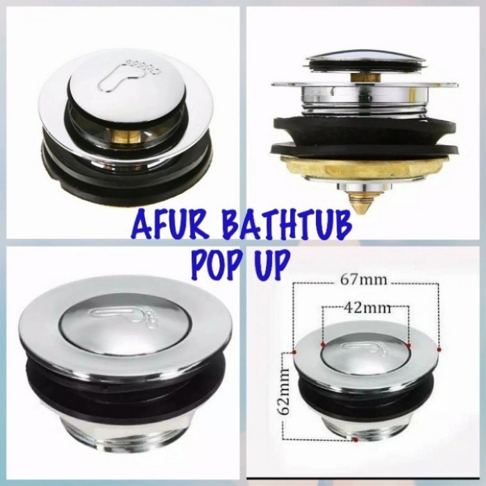 Kepala Afur bathtub injak/ afur bathtub kuningan