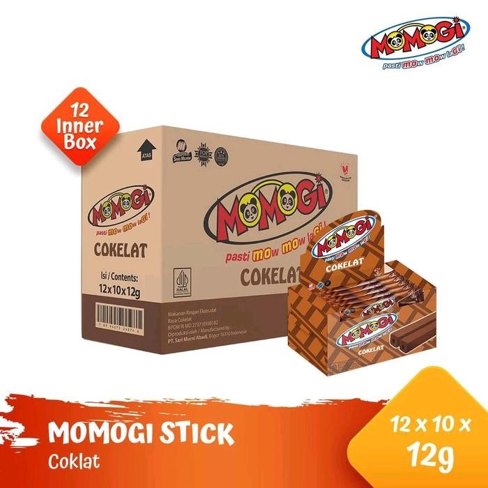 

1 Dus Momogi Stick 12 Gram isi 12 box - 1 Box isi 10 pcs Camilan Cookies Food Snacks Biskuit
