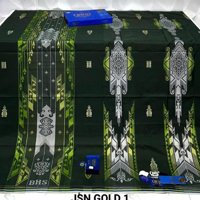 Terjangkau Sarung Bhs Classic Jgc Jacquard Kualitas Gold Hitam Songket