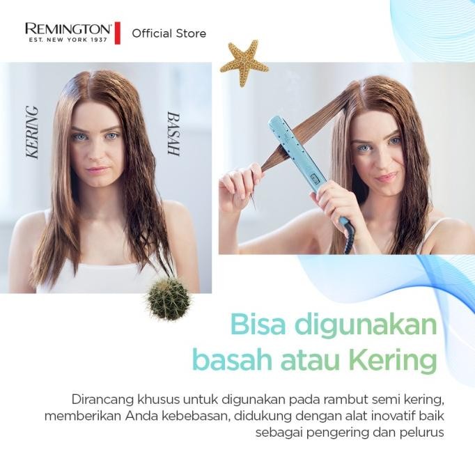 Remington Catokan Pelurus Rambut Wet 2 Straight S7300 Original Dan Terpercaya