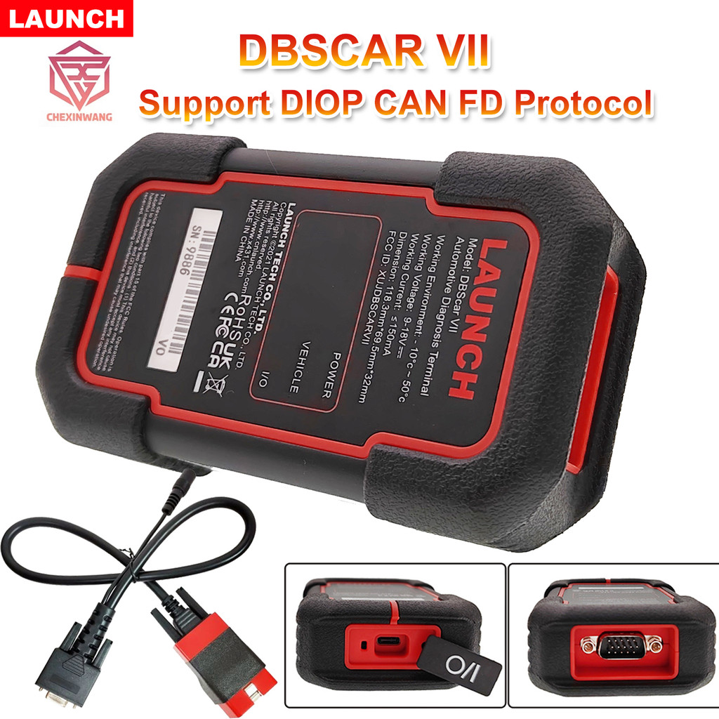 GUMO Original Launch DBScar VII DBScar7 Bluetooth Support DIOP CAN FD Protocol DBSCAR 7 Connecteor O