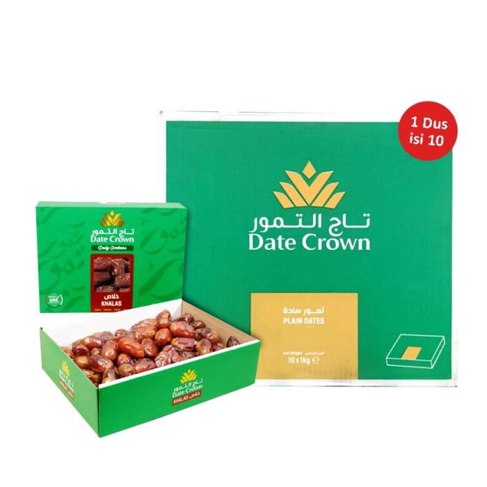 

Kurma Date Crown Khalas TB 1 kg - 1 Dus