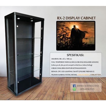 PROMO Lemari pajang kaca hot toys diecast lego action figure koleksi