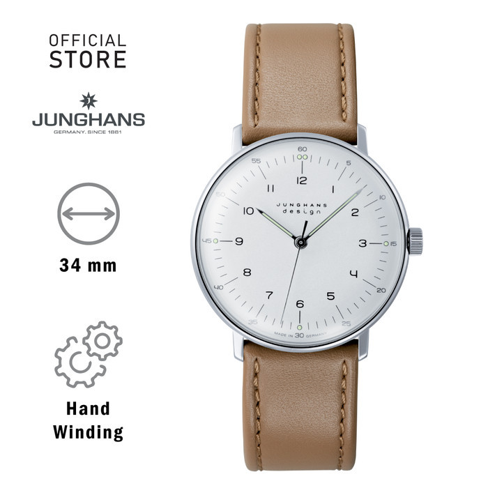 Jam Tangan Junghans Max Bill Hand Winding 027/3701 Silver Digits Dial