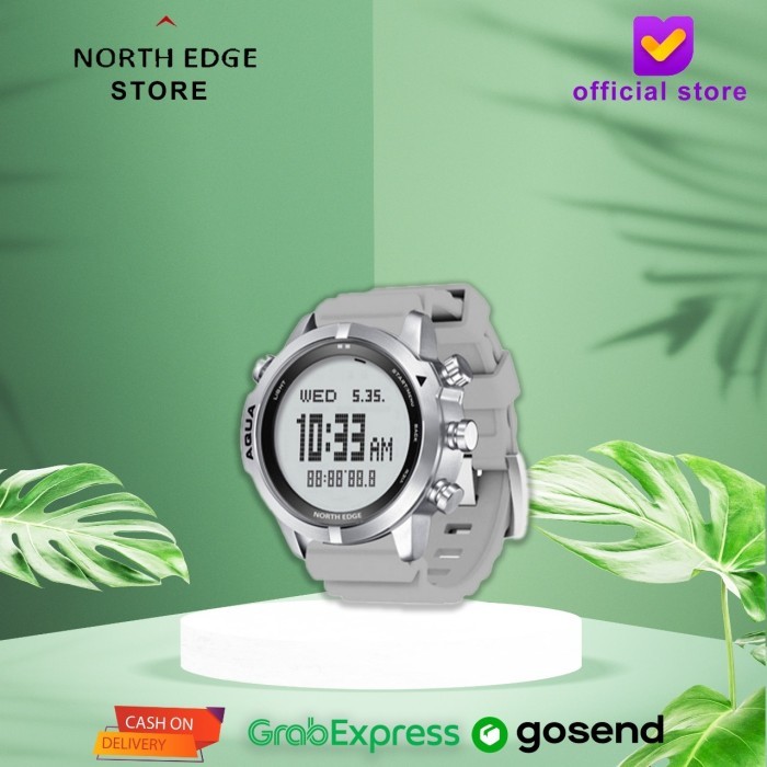 NORTH EDGE AQUA Jam Tangan Pria Ukur Altimeter Kedalaman Barometer