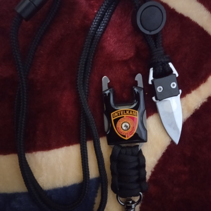 

lanyard id card tactical mini knife logo intelkam